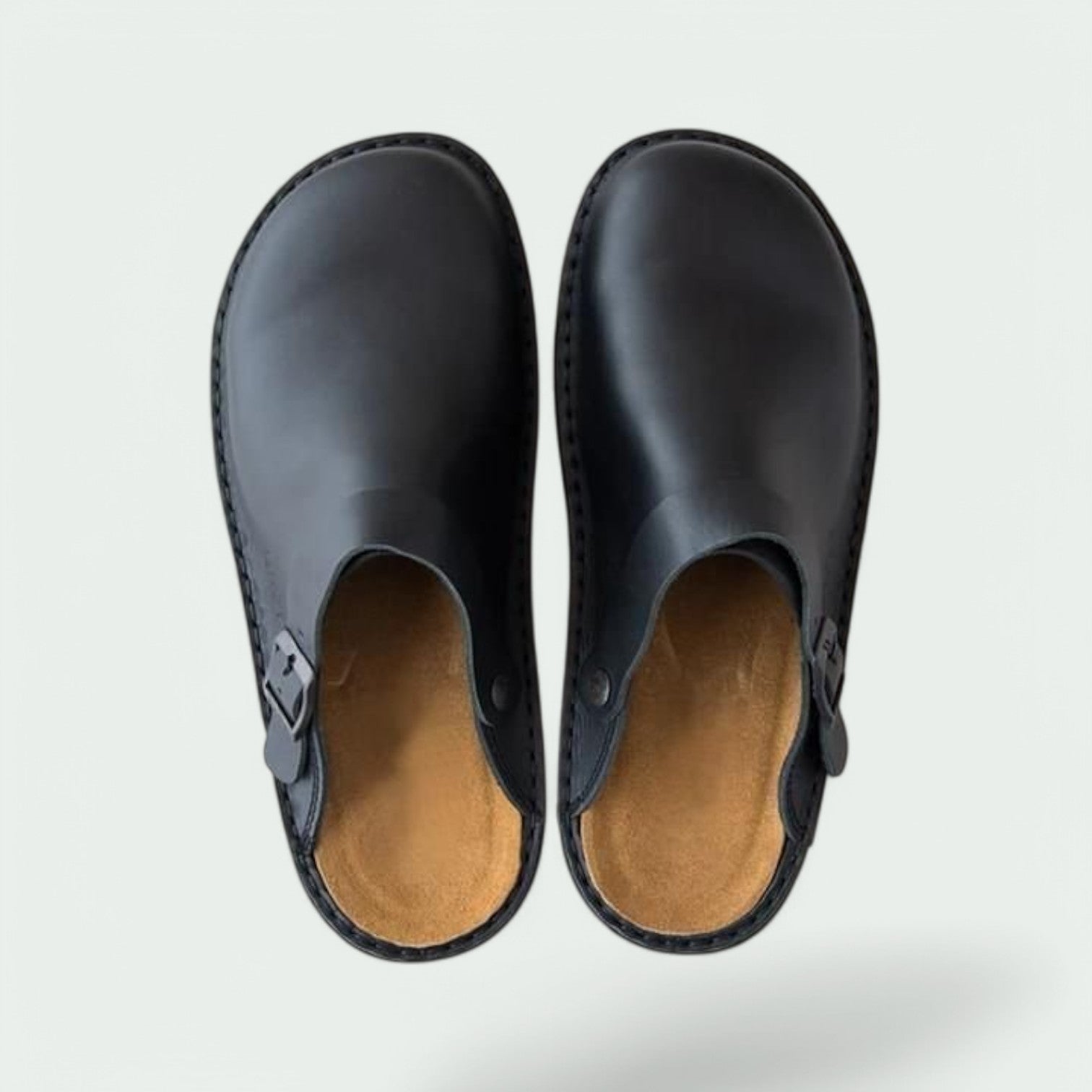 Herresandaler i Tre og Tekstil med Åpen Hæl 3