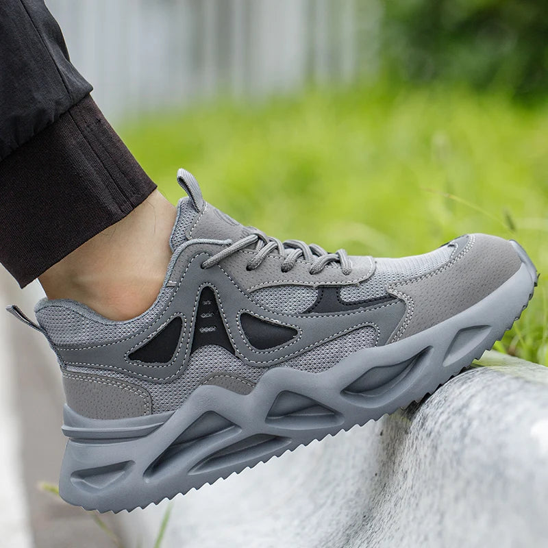 Herresko Arbeidssko med Stål Tå og Pustende Design 5