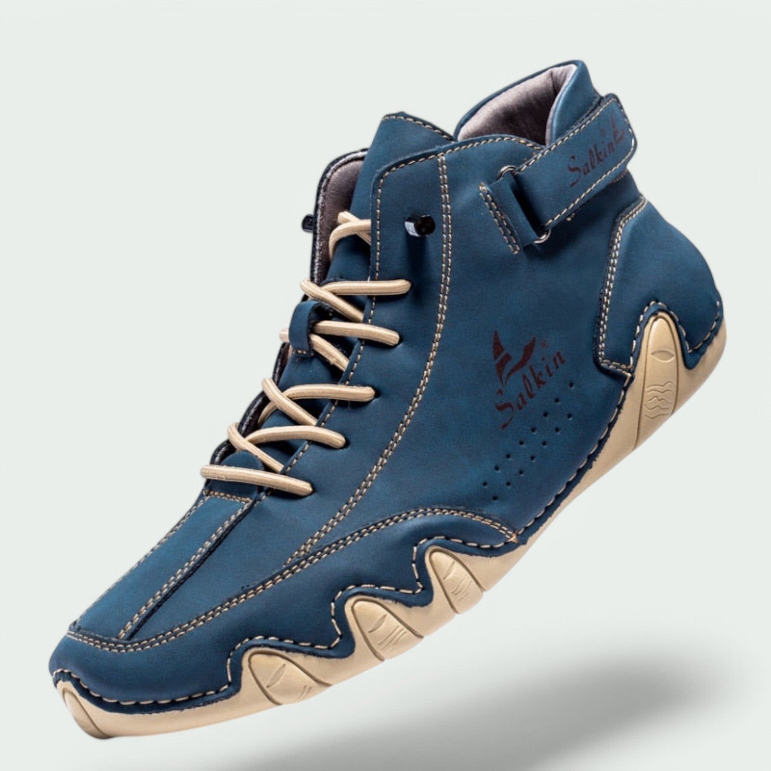 Herresko Casual Lær Snøring Gummi 4