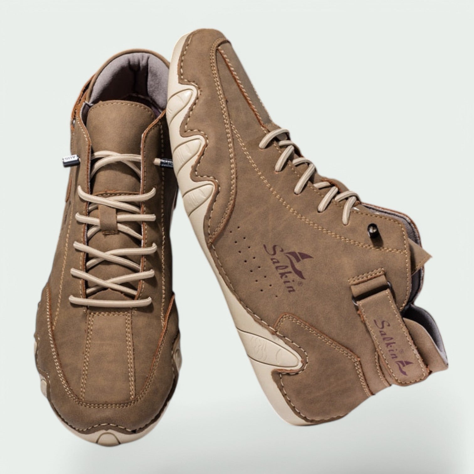 Herresko Casual Lær Snøring Gummi 9