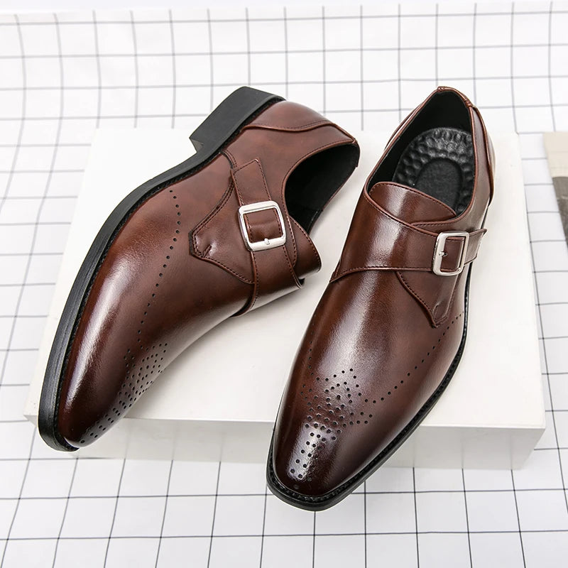 Herresko Loafers til Bryllup og Fest, Lær, Komfortabel Passform 7