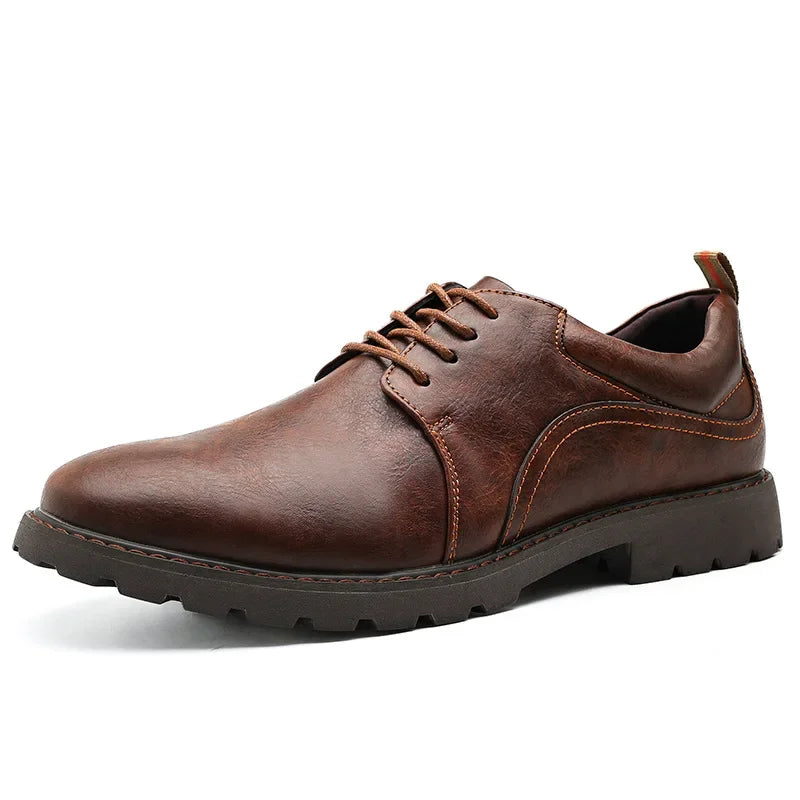 Herresko i Lær Casual Stil 4