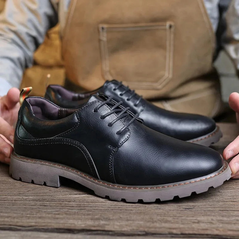 Herresko i Lær Casual Stil 5