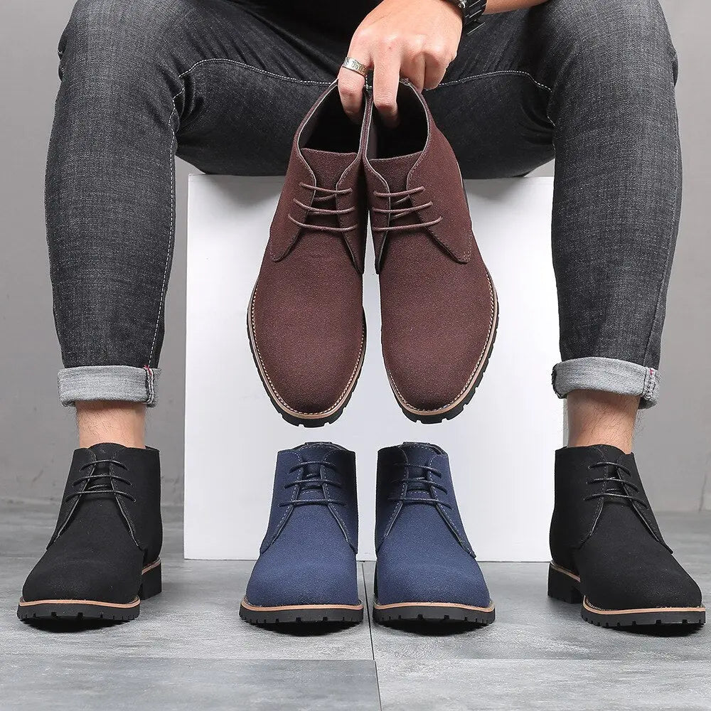 Herresko i Suede Lær med Slip-On Design 1