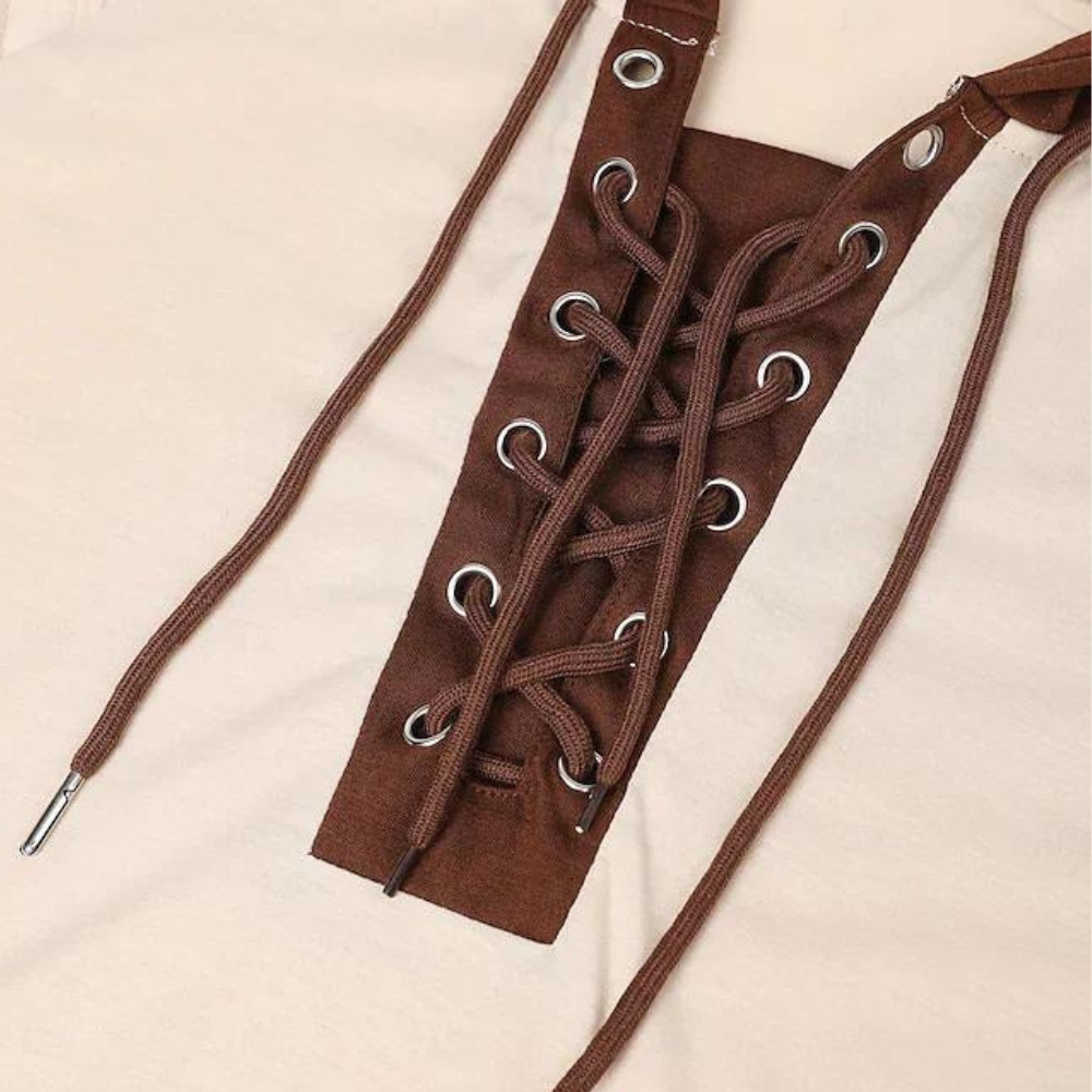 Hettegenser Herre med Snørebånd Avslappet Stil 3