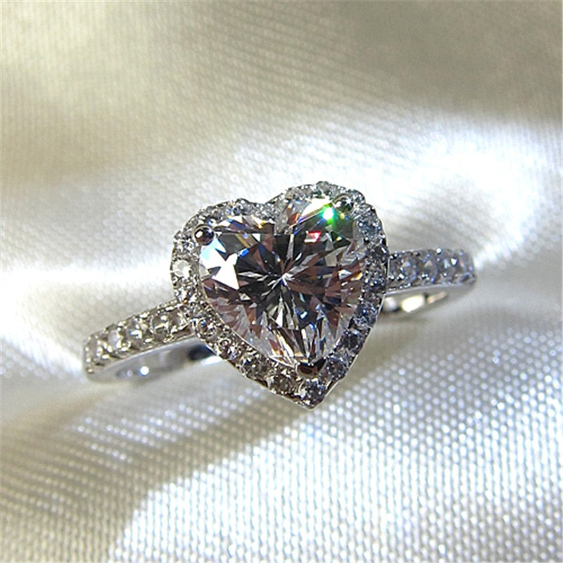 Hjerte Cubic Zirconia Ring