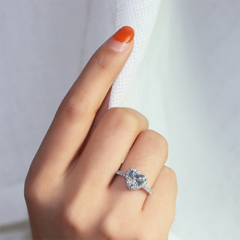 Hjerte Cubic Zirconia Ring