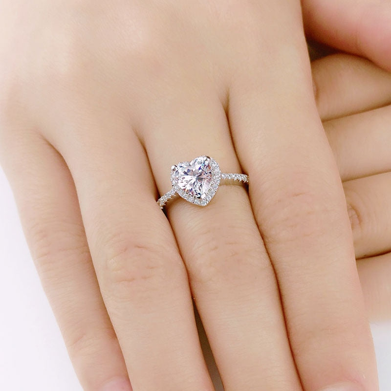 Hjerte Cubic Zirconia Ring