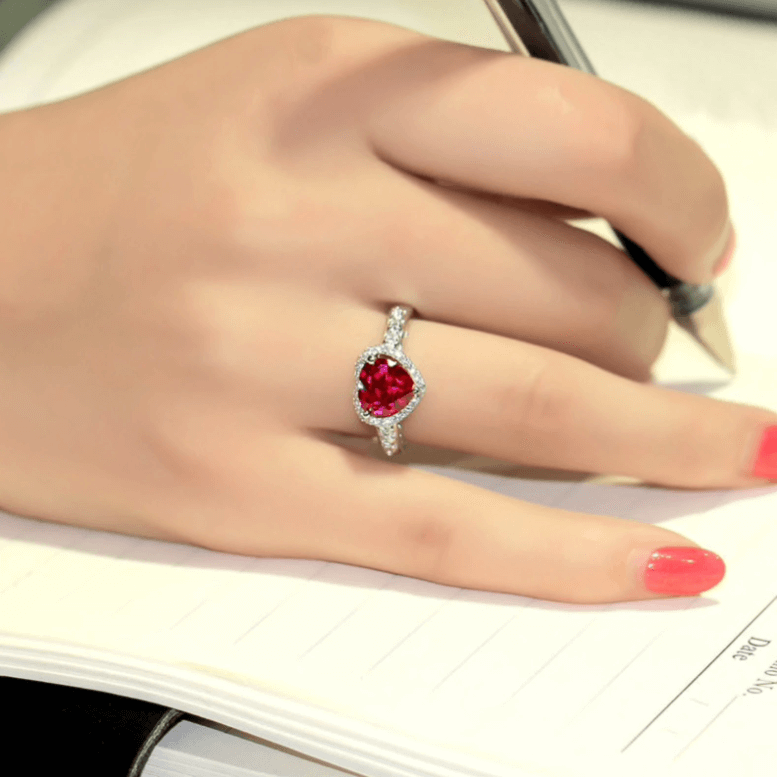 Hjerte Cubic Zirconia Ring