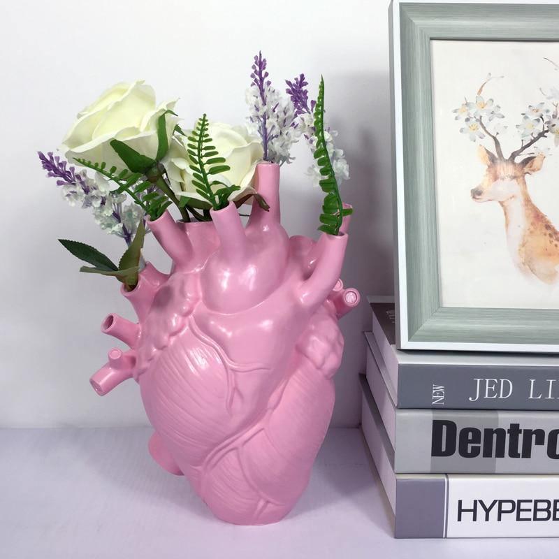 Hjerteformet Vase for Innredning Kunstnerisk Design 1