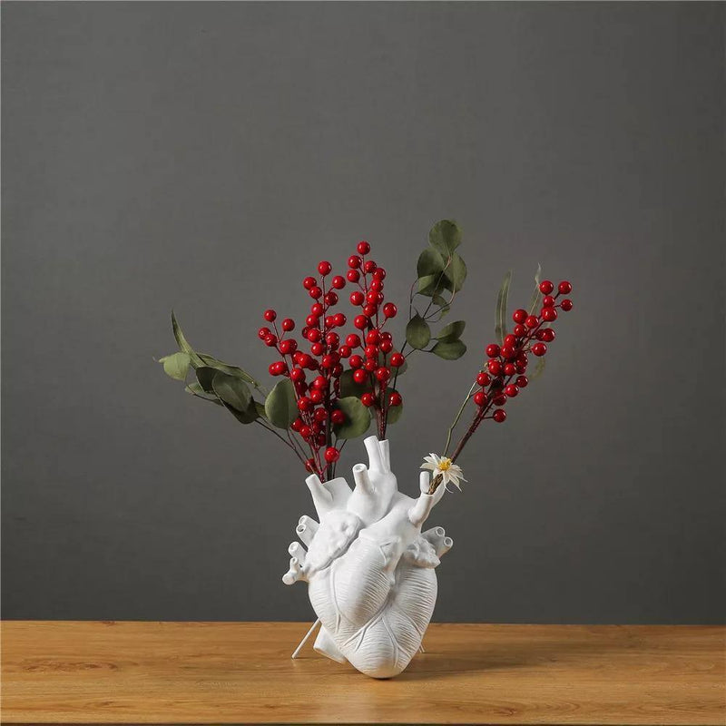 Hjerteformet Vase for Innredning Kunstnerisk Design 2