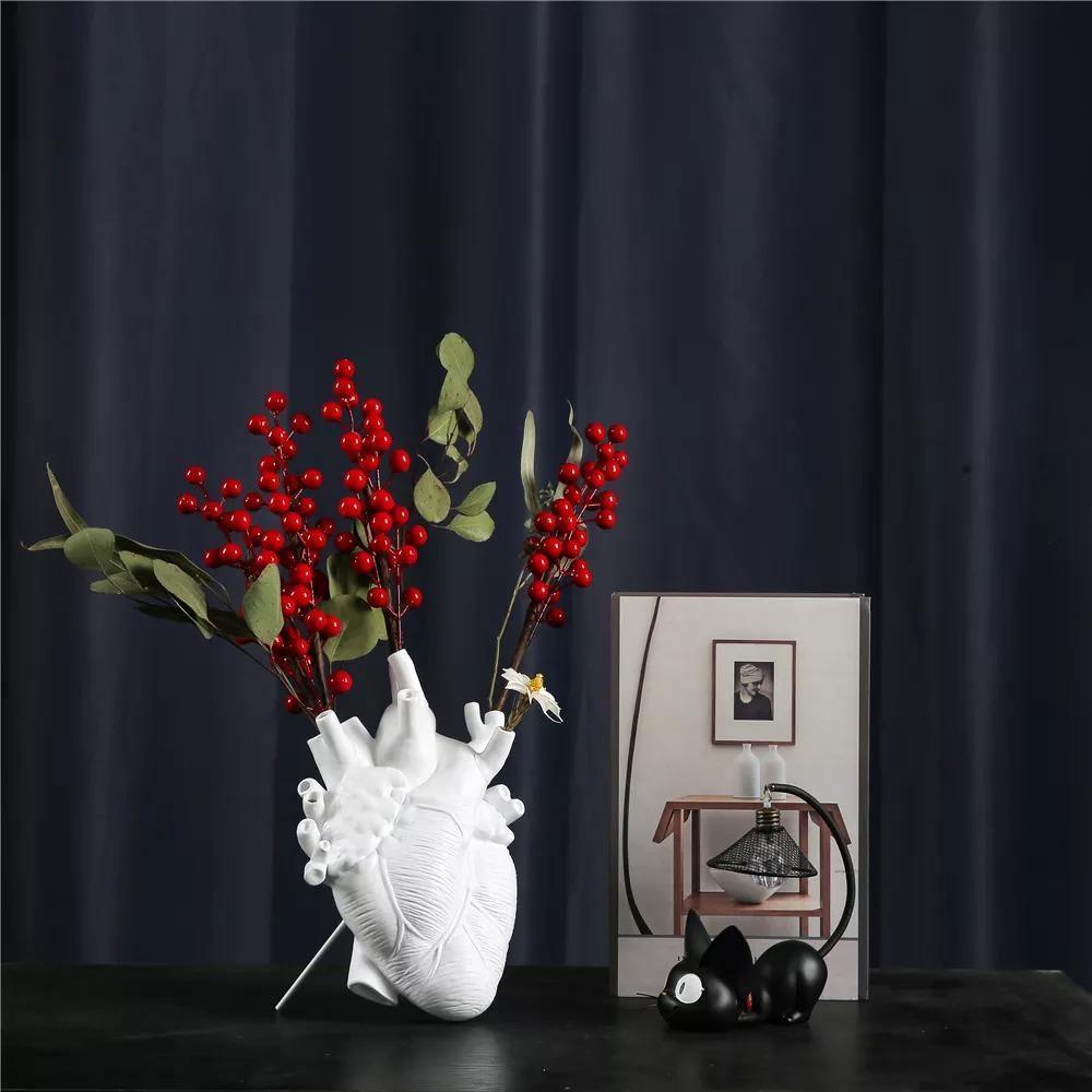 Hjerteformet Vase for Innredning Kunstnerisk Design 7
