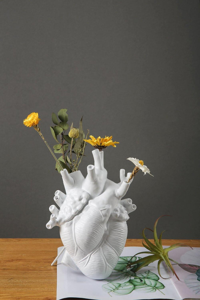 Hjerteformet Vase for Innredning Kunstnerisk Design 8