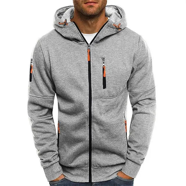 Hoodie Herre Justerbar Hette Minimalistisk Design 3