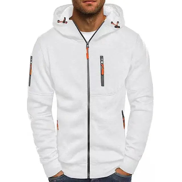 Hoodie Herre Justerbar Hette Minimalistisk Design 4