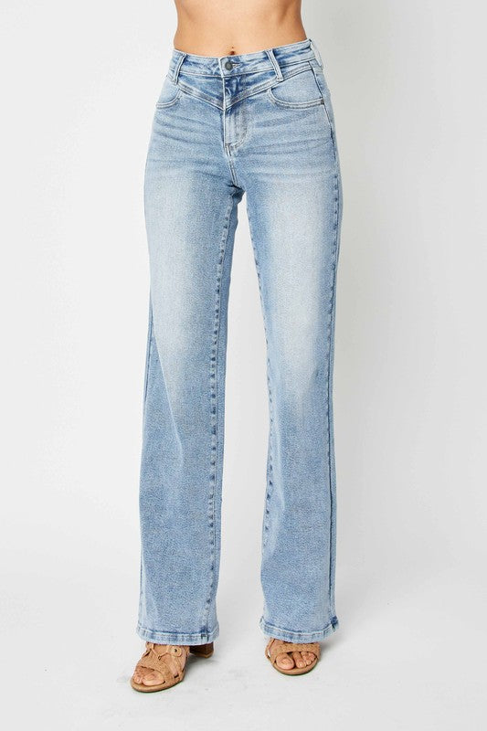 Høyt liv Retro Jeans med Front Yoke 2