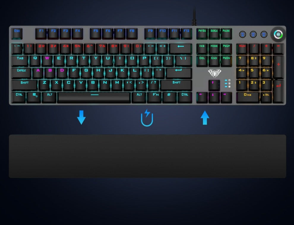 Kablet Mekanisk Spilltastatur