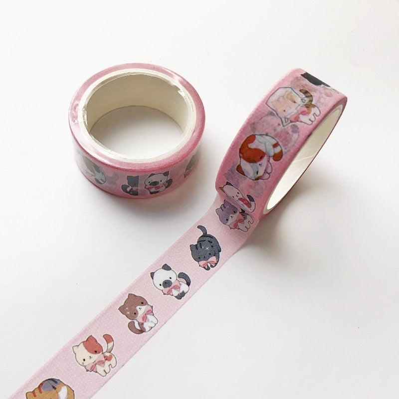 Kawaii Dekorative Washi-Tape (Sett Med 5)