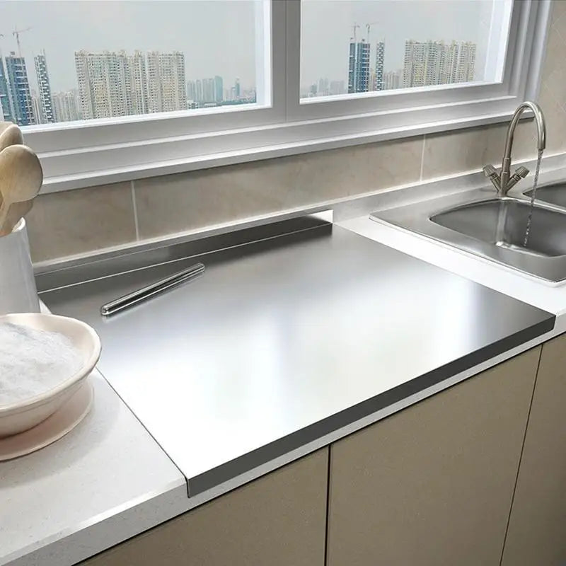 Kjøkken Skjærebrett i Rustfritt Stål med Kant 0