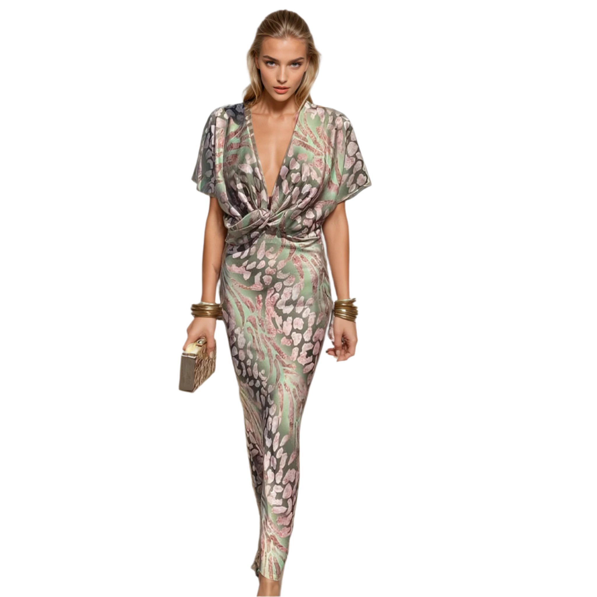 Kjole Maxi Elegant Design Myk Stoff for Kvinner 0