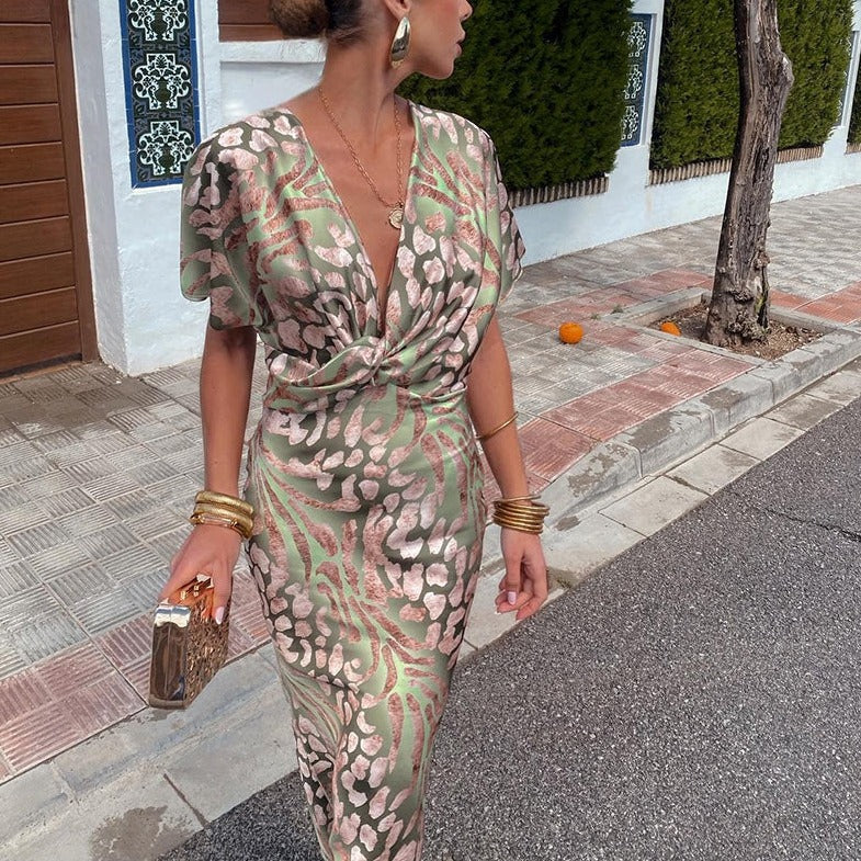 Kjole Maxi Elegant Design Myk Stoff for Kvinner 3