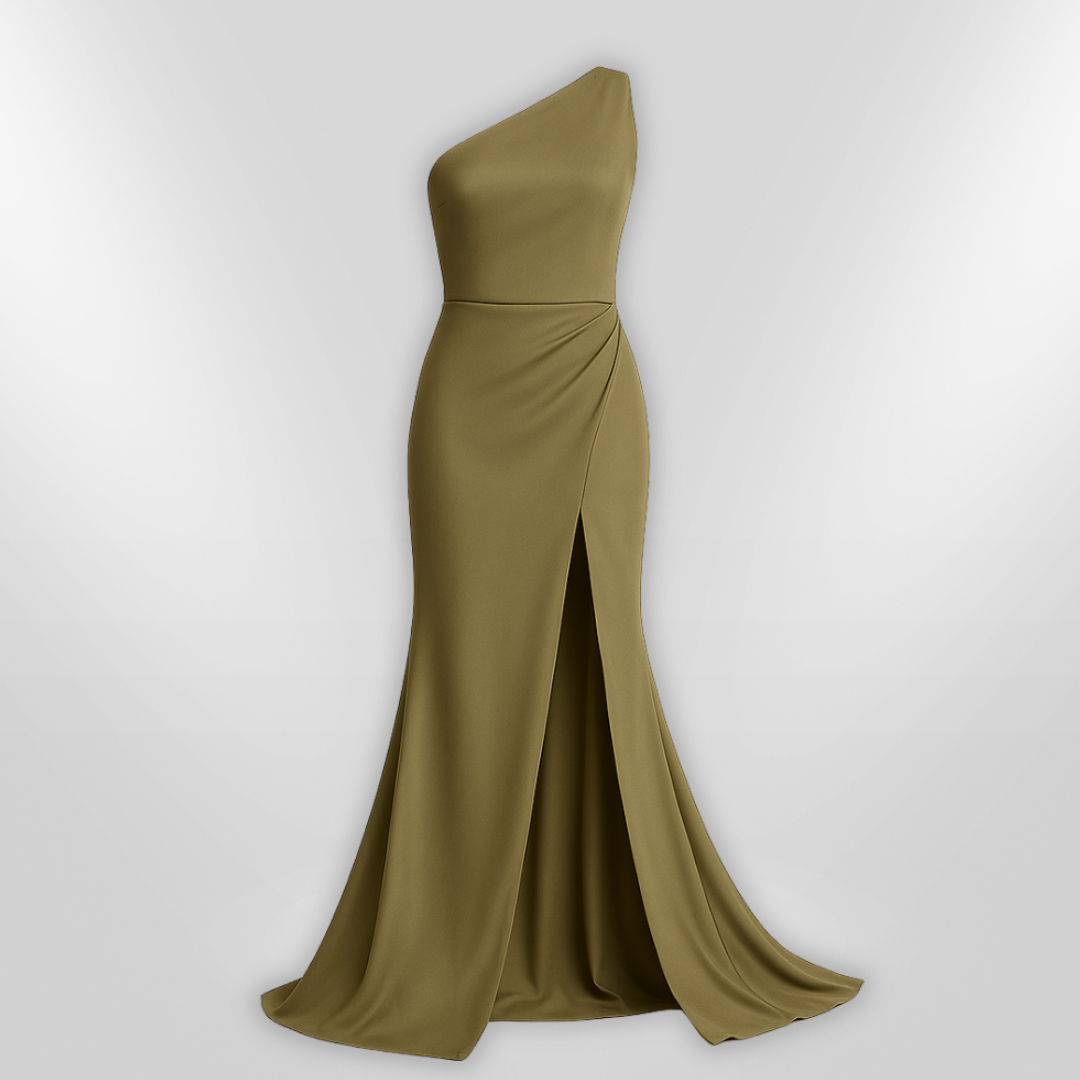 Kvinne Asymmetrisk Kjole Høy Splitt Lett Stoff 2