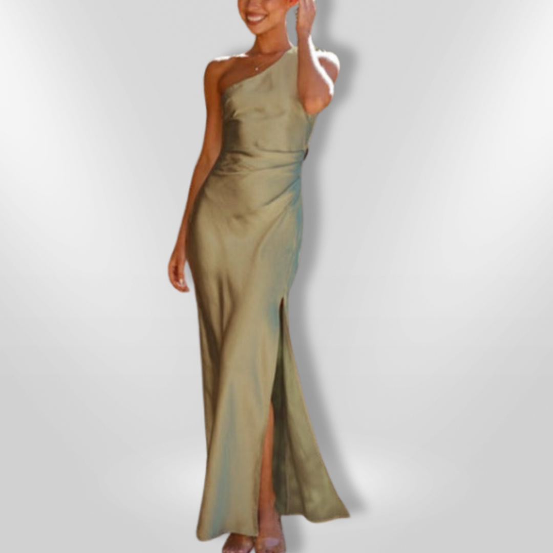 Kvinne Asymmetrisk Kjole Høy Splitt Lett Stoff 3