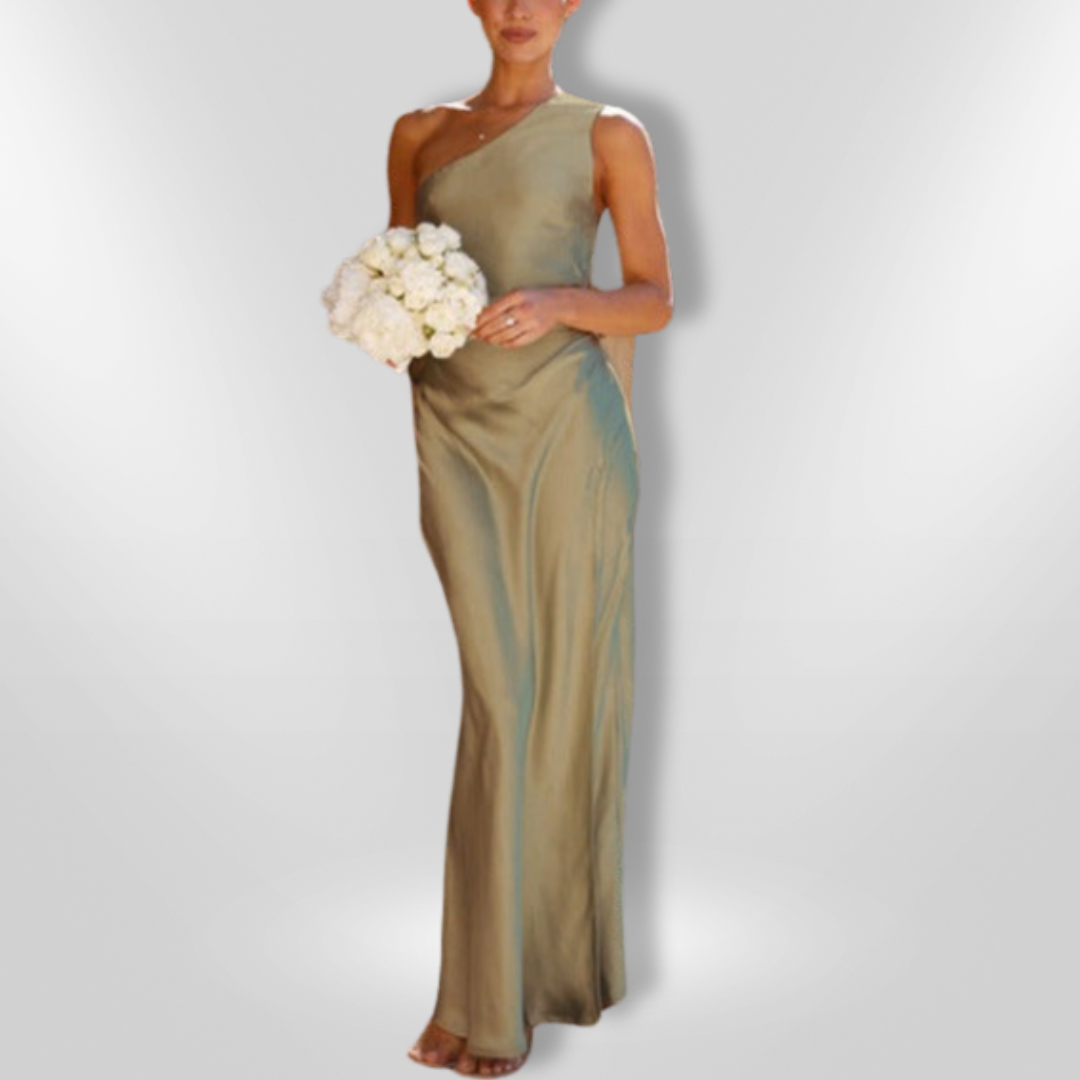 Kvinne Asymmetrisk Kjole Høy Splitt Lett Stoff 4