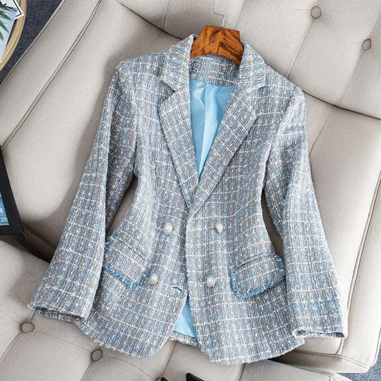 Kvinne Blazer Skreddersydd Passform Tweed 1