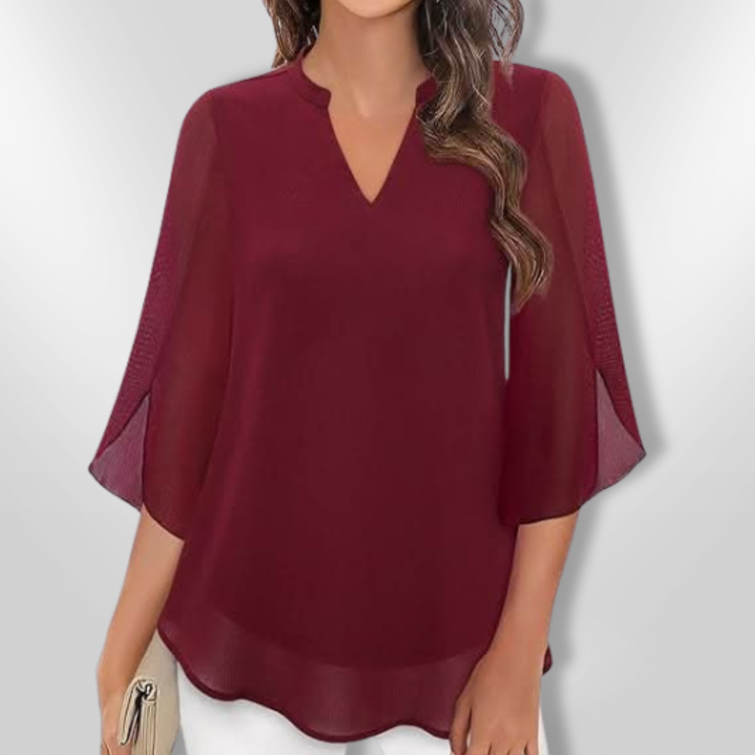 Kvinne Bluse Lagdelt Elegant 3