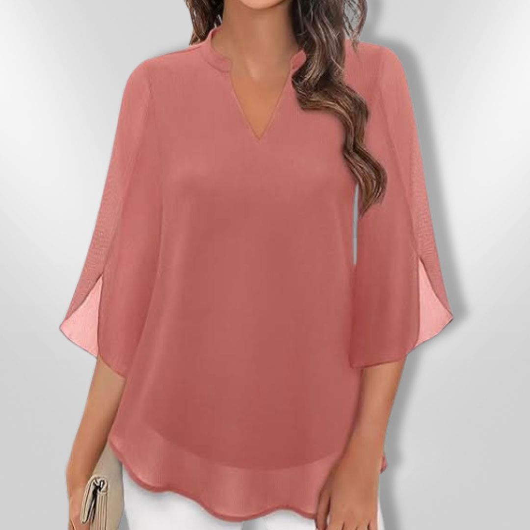 Kvinne Bluse Lagdelt Elegant 4