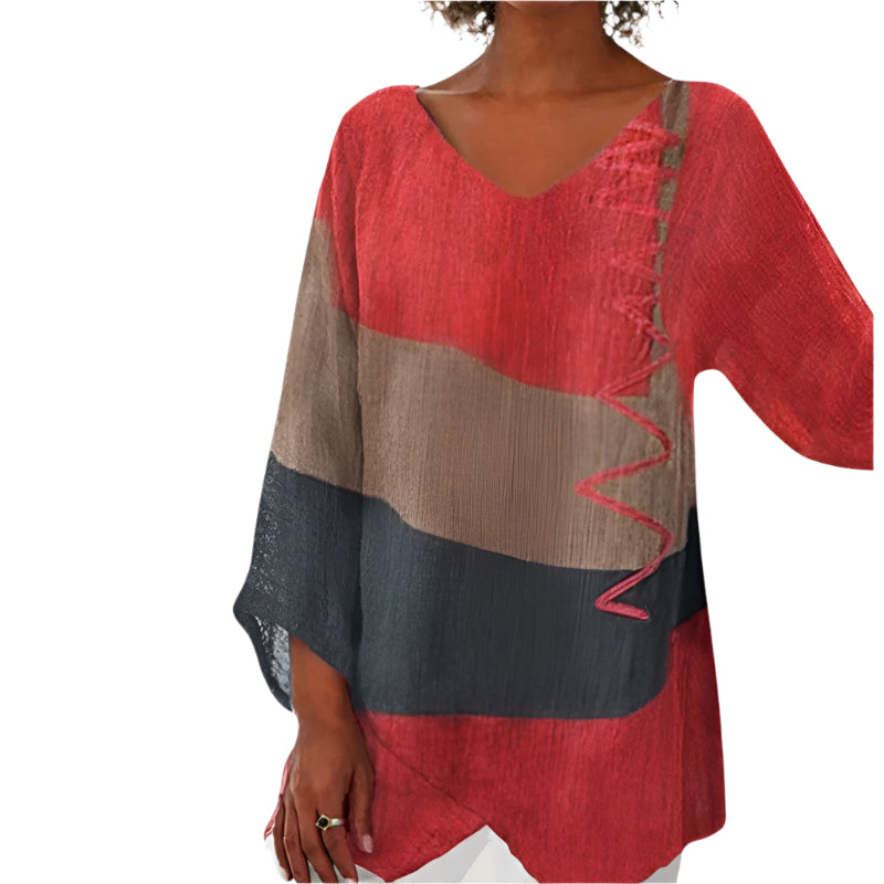 Kvinne Bluse Moderne Flytende Blandingsstoff 0