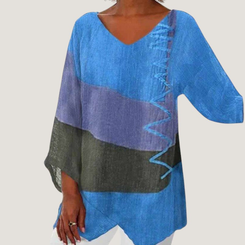 Kvinne Bluse Moderne Flytende Blandingsstoff 1