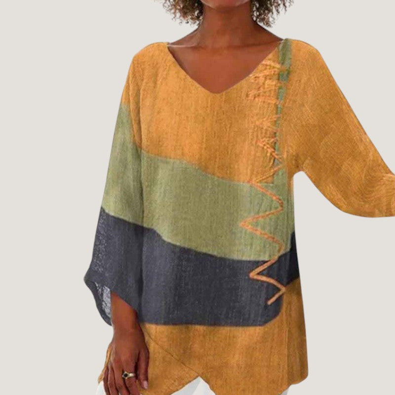 Kvinne Bluse Moderne Flytende Blandingsstoff 3