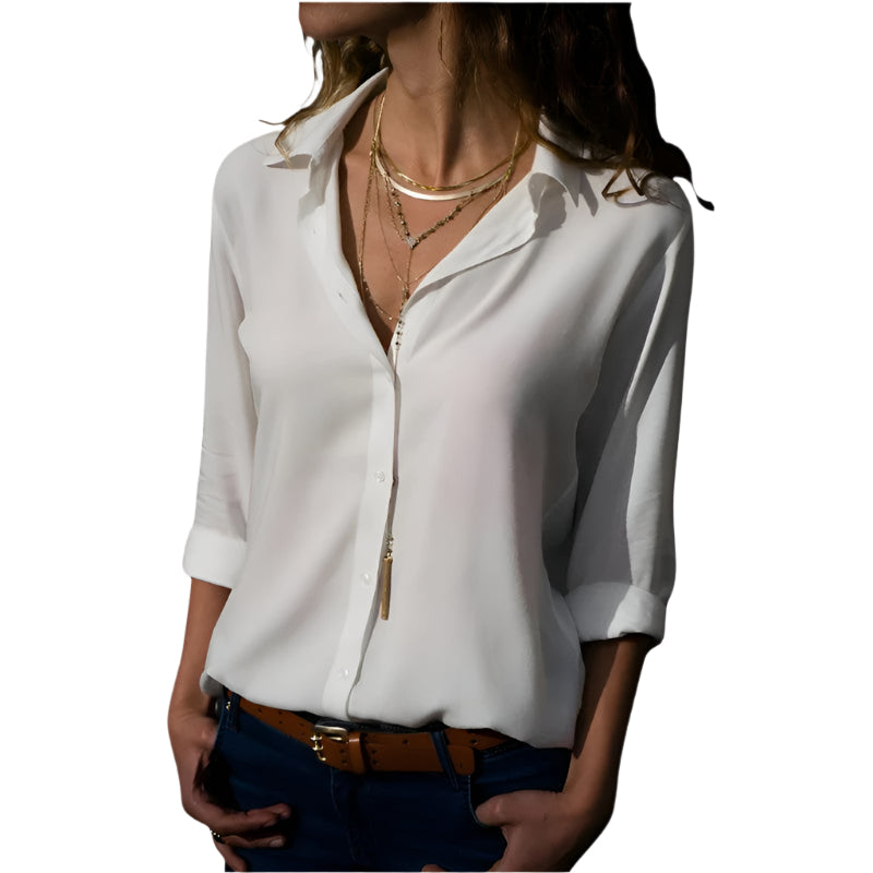 Kvinne Bluse Tidløs Polyester-Bomull Mix 0