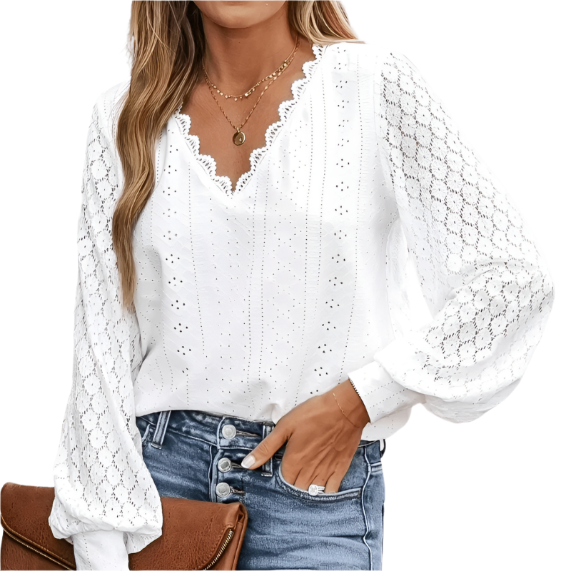 Kvinne Bluse V-hals Blonde 0