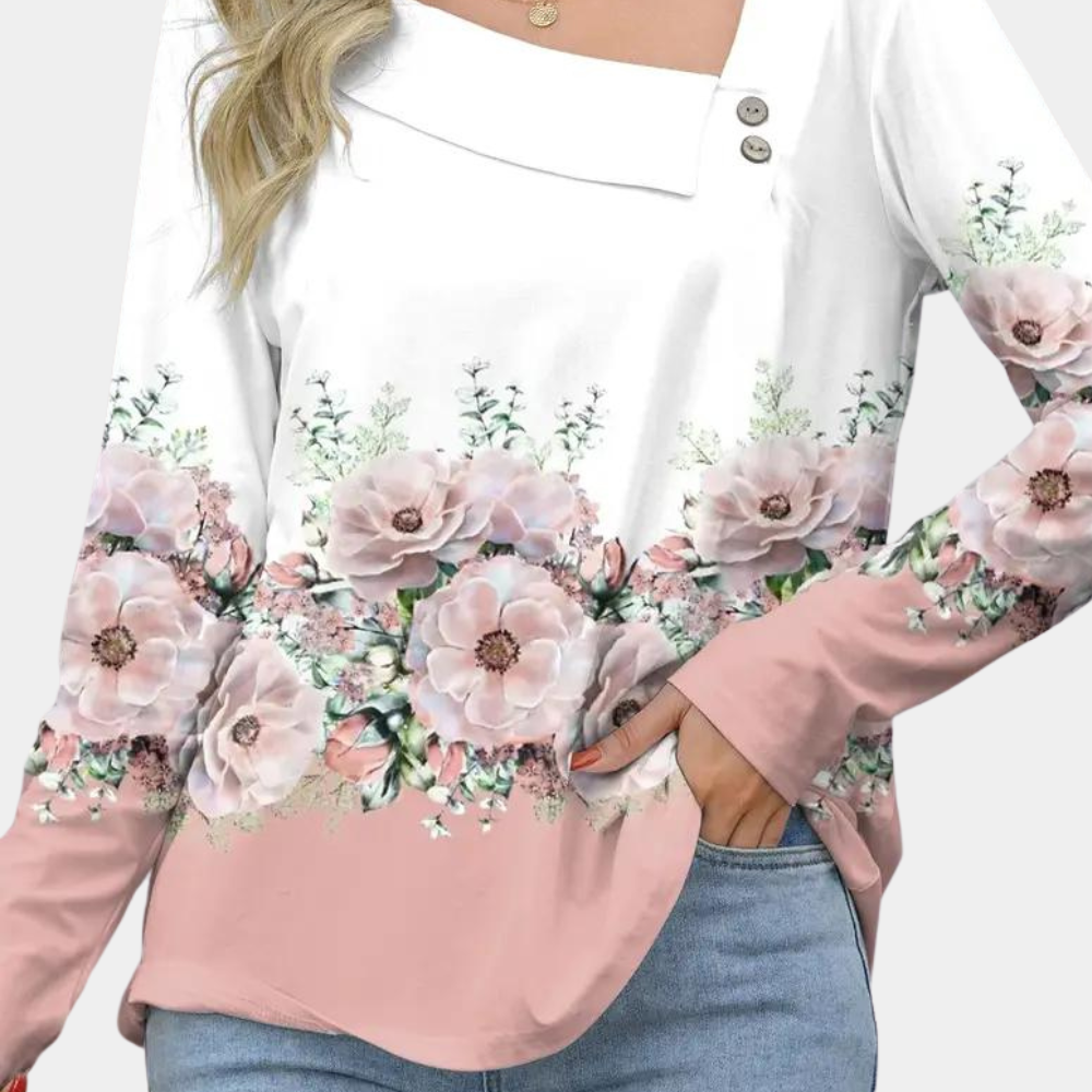 Kvinne Bluse med Blomsterprint 3