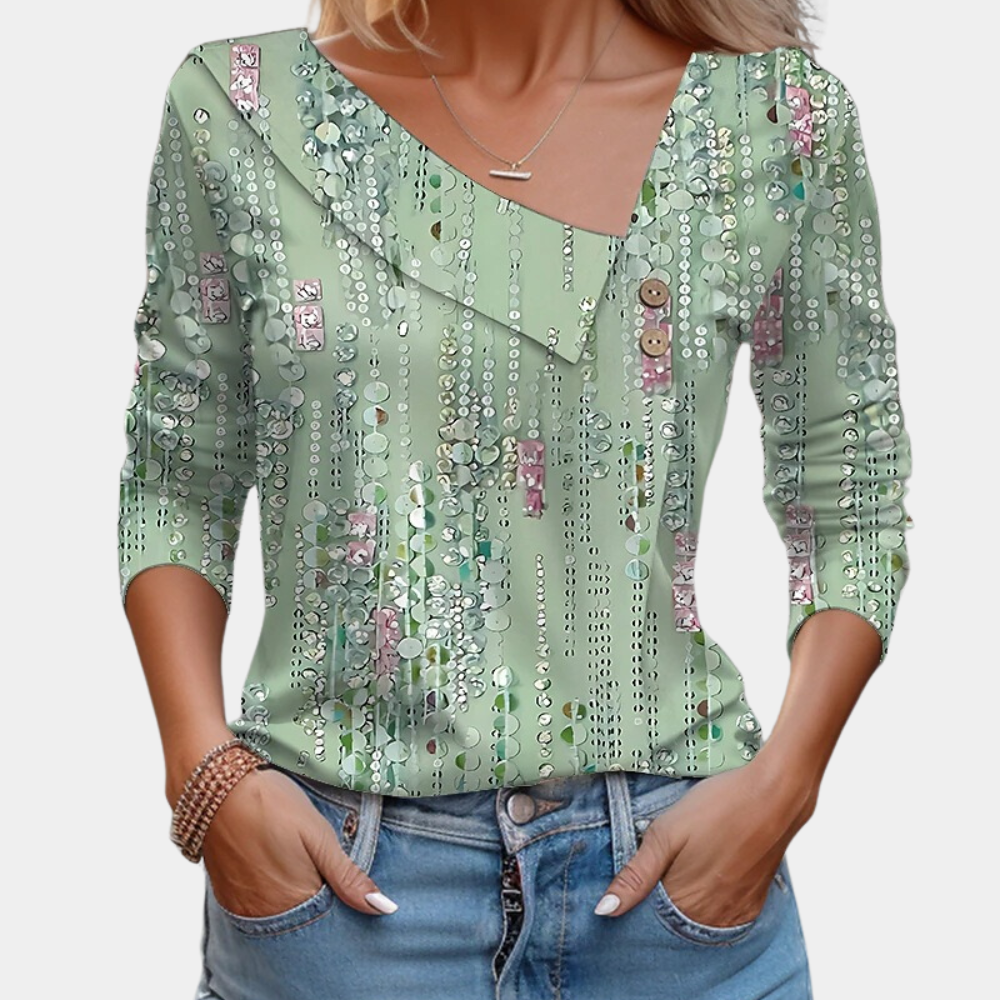 Kvinne Bluse med Blomsterprint 4