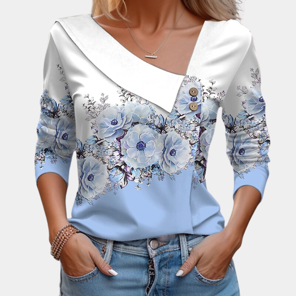 Kvinne Bluse med Blomsterprint 5