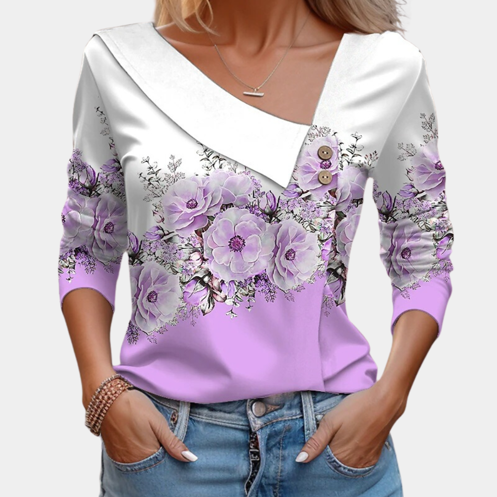 Kvinne Bluse med Blomsterprint 6