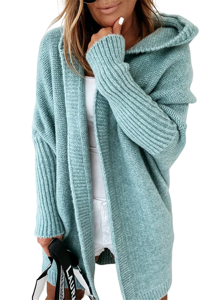 Kvinne Cardigan Oversized Passform Strikket Ullblanding 3