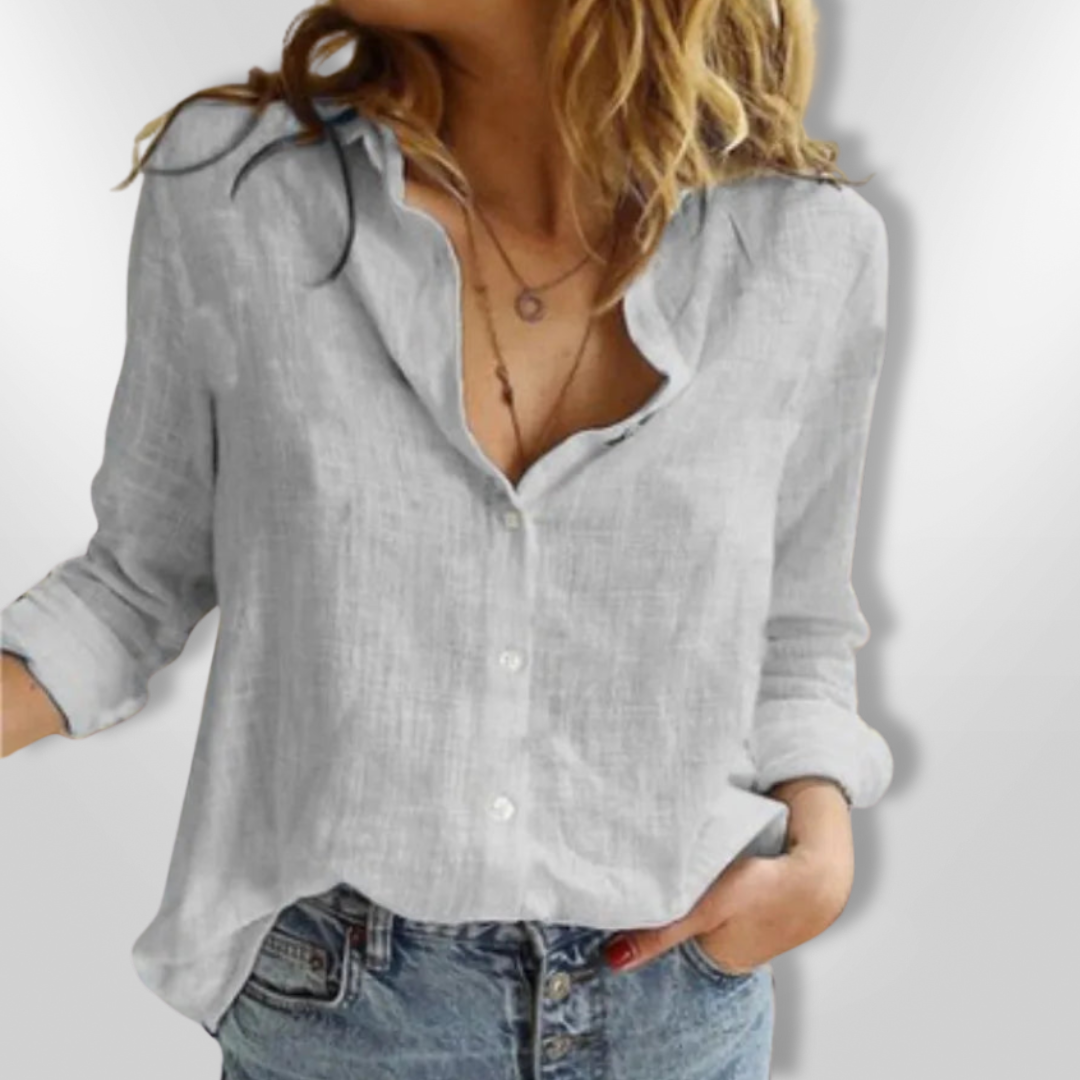 Kvinne Chemise Boutonnée Fuglemønster Myk Bomull 10