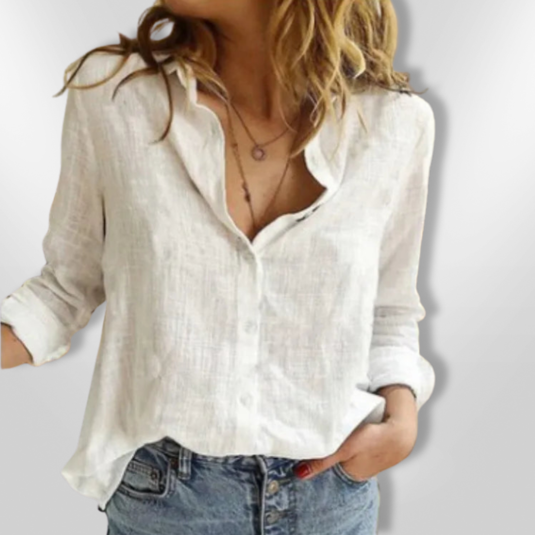 Kvinne Chemise Boutonnée Fuglemønster Myk Bomull 7