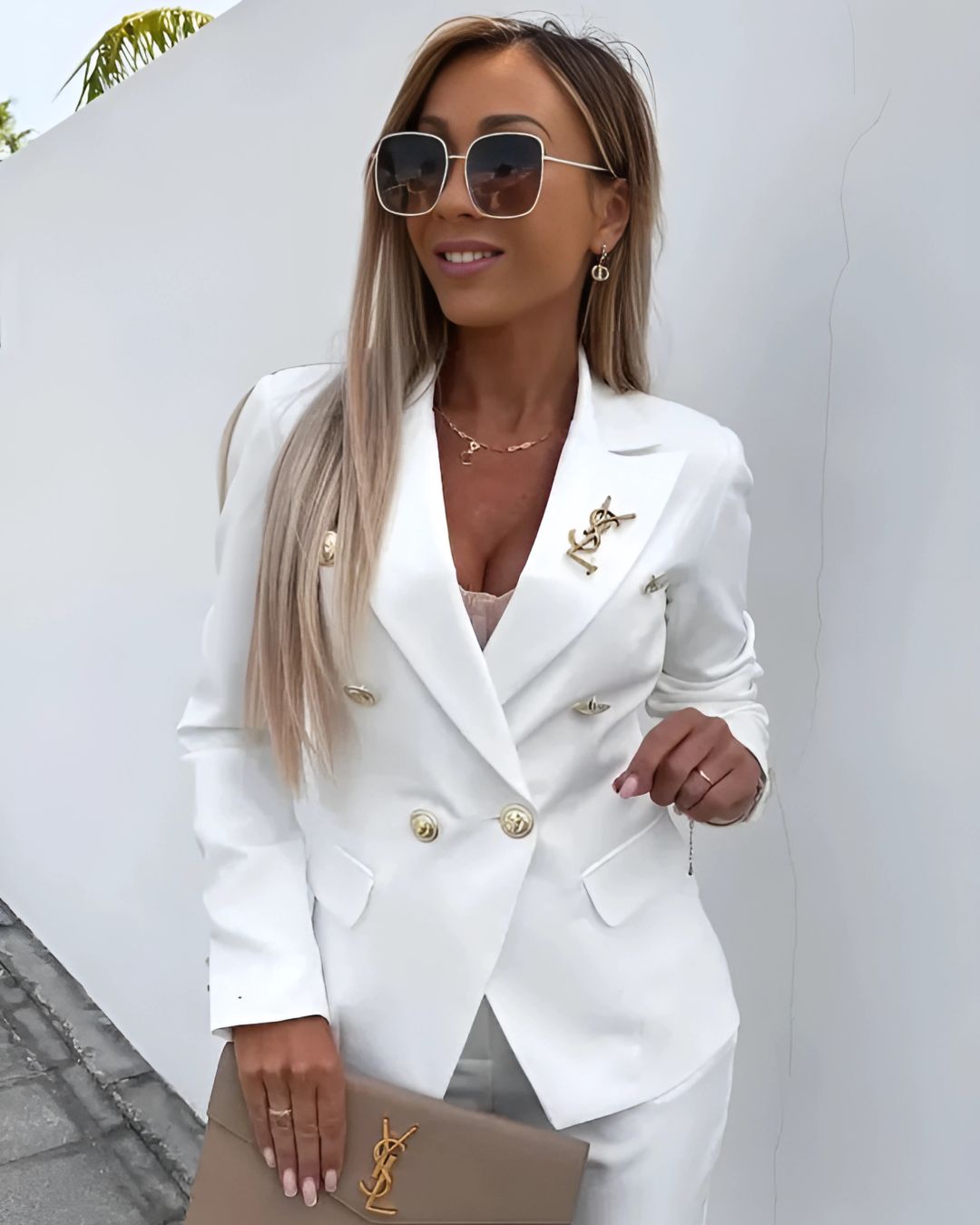 Kvinne Double-Breasted Dress Suit med Skreddersydd Passform 10