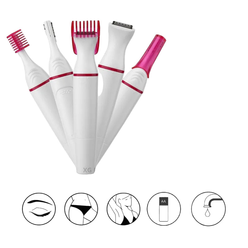 Kvinne Elektrisk Hårfjerner Multifunksjonell 5 i 1 Med Ergonomisk Design 1