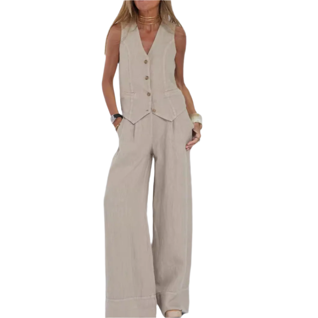 Kvinne Ensemble Ermeløs Lett Pustende Stoff 0