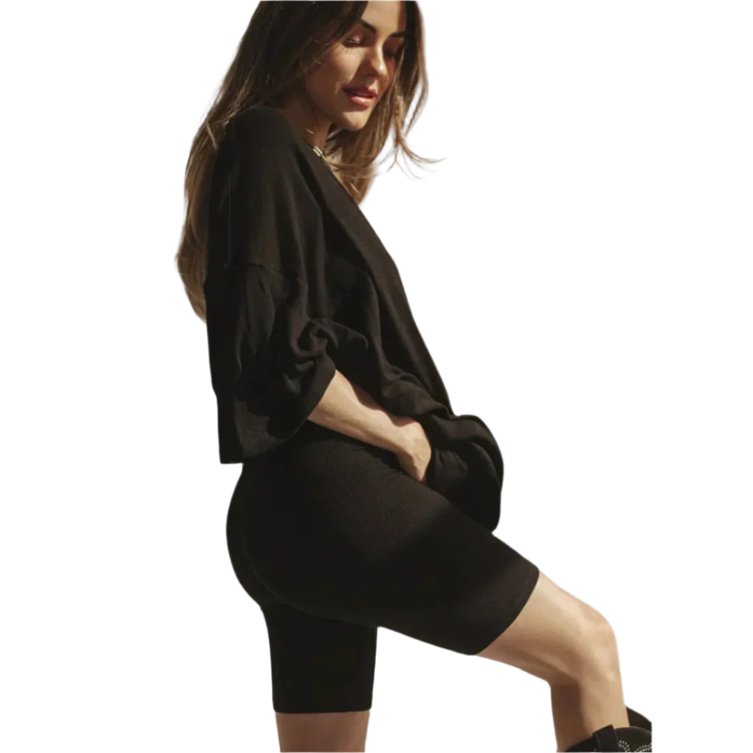 Kvinne Ensemble Komfortabel Oversized Topp og Shorts 0