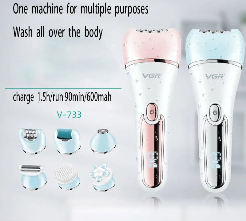 Kvinne Epilator med 6-i-1 Funksjoner og Vanntett Design 4