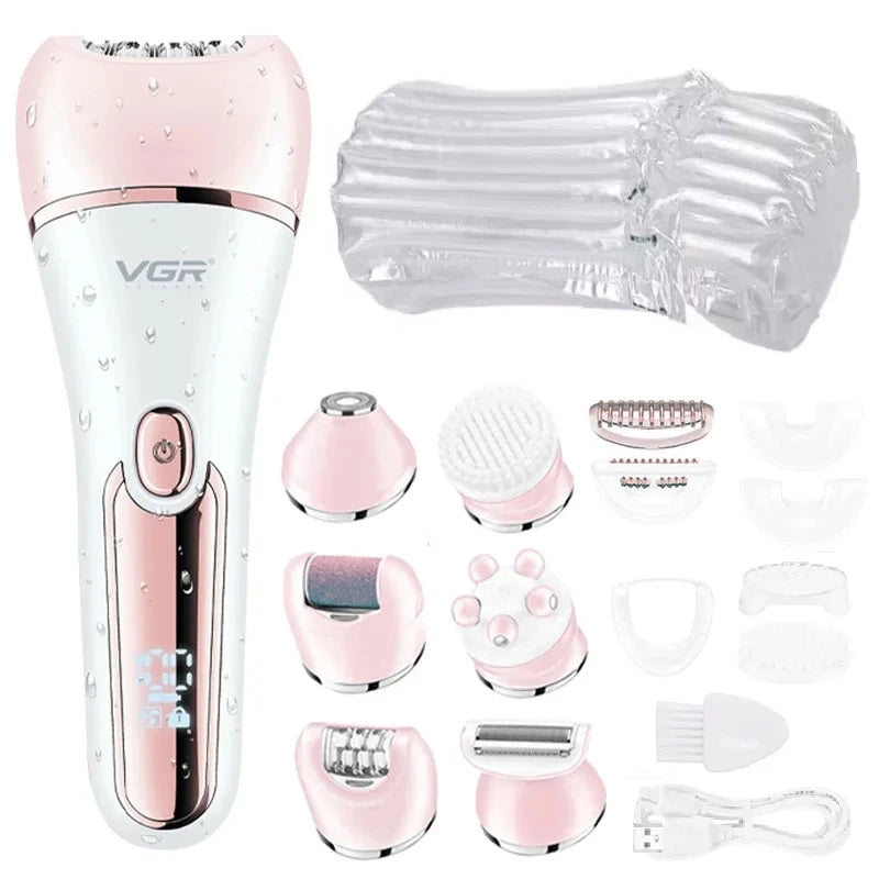 Kvinne Epilator med 6-i-1 Funksjoner og Vanntett Design 6
