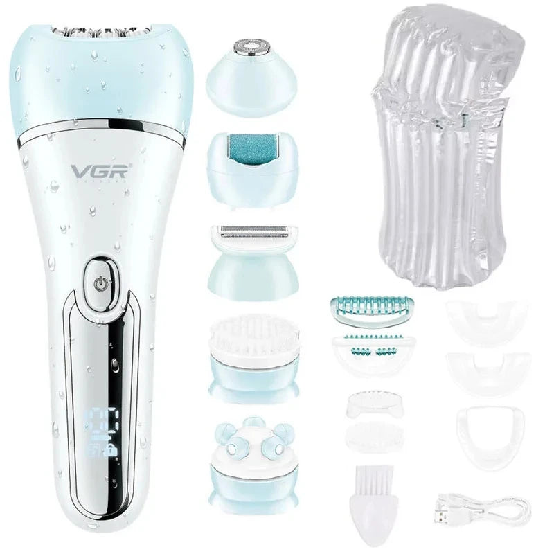 Kvinne Epilator med 6-i-1 Funksjoner og Vanntett Design 9